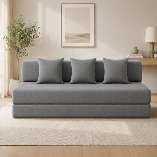 Urban Decor 5x6 Modern 3 Seater Grey Sofa Cum Bed - Image 7