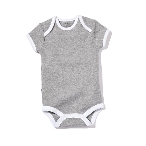 Nanit Sleep Wear Short Sleeve Bodysuit - 9M Heather Grey - image 1