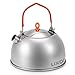 Lixada Camping Kettle,Portable Tea Kettle Camping Coffee Pot Teapot,Compact and Lightweight with Silicon Handle for Camping Hiking Picnic BBQ(0.6L/0.8L/1.2L) (0.6L Stainless Steel)