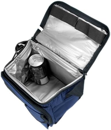 Miniatura 3 de Transworld Bolsa térmica duradera de lujo con correa para el hombro, (9 x 7 x 8 pulgadas, azul marino)