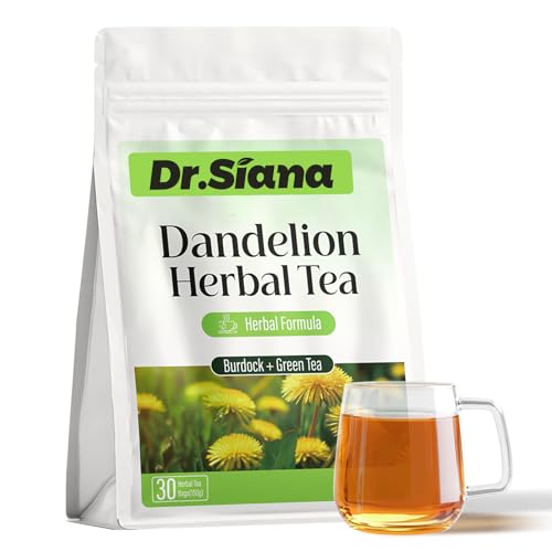 Dr. Siana Dandelion Root Tea Bags，Burdock Root Tea & Green Tea，5g x 30 Teabags - Premium Natural Herbal Tea, Support Digestive Function