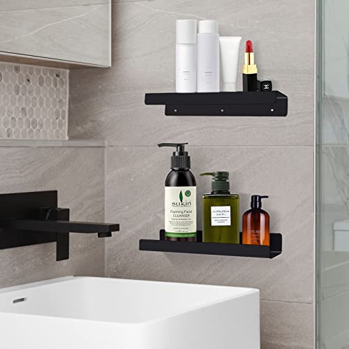 Acrylic Shelves For Wall, 15" Acrylic Floating Shelves Wall Mounted - Easy To Install, Kids Bookshelf, Display Ledge Wall Shelves For Bedroom, Living Room, Bathroom, Kitchen, Set Of 2 #TOP3