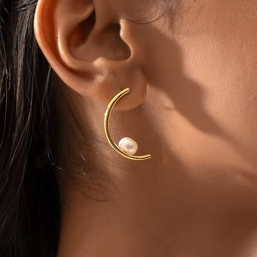 Image of Nistra 925 Sterling Silver Seaside Treasure Earrings | Gifts for Wife & Girlfriend | Stylish Luxury Jewelry for Women & Girls | With 925 Stamp & Certificate of Authenticity
