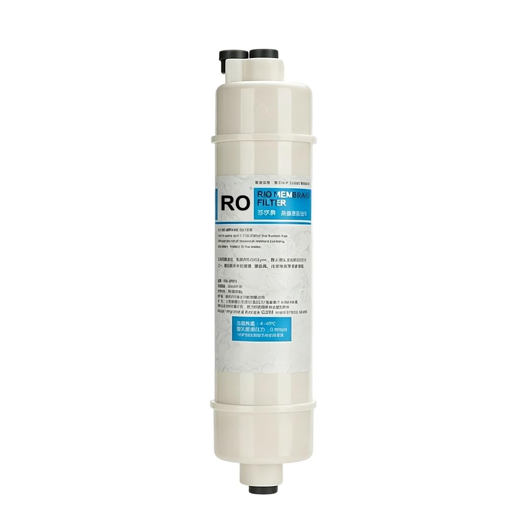Confezione da 1 Cartuccia A Membrana RO da 10 Pollici, 0,0001 Μm, Attacco Rapido da 1/4", Filtro di Ricambio per Sistemi di Osmosi Inversa Sottolavello