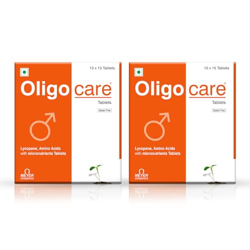 Oligocare Tablets With Lycopene, Amino Acids For Men To Improve Reproductive Health, Spermatogenesis | 15 Tablets (Pack of 2)