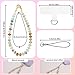 Mikovivi Phone Charm with Beaded Crystals, Natural Stone Cell Phone Strap with Tether Tags Cute Beaded Wristband Pendants for Women Lucky Gift (Amazon Stone)
