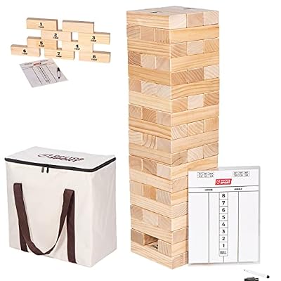 DOCTOR SPORT │ XXL Torre traballante in legno massiccio │ 2-4 persone │ Fino a 160 cm di altezza │ Include tabellone e bella borsa da trasporto │ Ultra lussuoso │ Gioco professionale