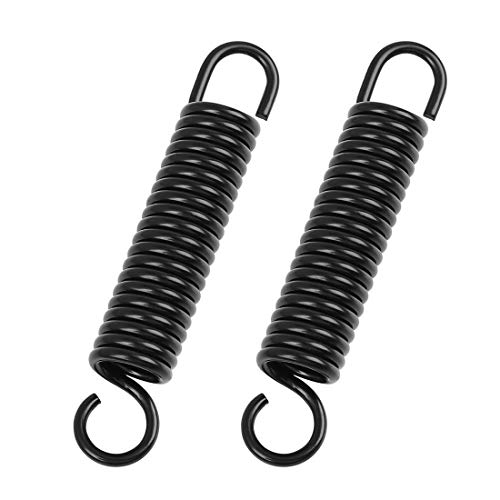 sourcing map Muelle para Caballete Resorte de Retorno de Pie de Apoyo de Soporte para Motocicleta de 8cm Largo Negro 2Pcs