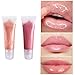 BlingKingdom 6pcs Lip Gloss Tubes 8ml Clear Soft Empty Lip Balm Containers Refillable Mini Cosmetic Tubes for Comestic Makeup and Travel Toiletries