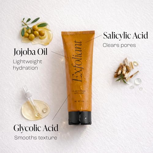 Image of Exfoliating Face Gel W /Jojoba Oil, Salicylic Acid, Glycolic Acid & More | For Dead Skin, Unclog Pores, Remove Dead Skin, Smooth Skin Bumps Co (Exfoliant)