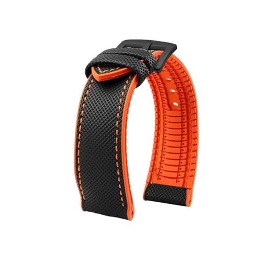 ETANNFMQ Casio PROTREK ウォッチバンド PRG-600/PRG-650 PRW-6600 GA2200/2300 シリーズ ナイロン製(Black orange-A)