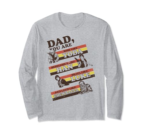 T-shirt Star Wars Dad manches longues vêtement homme vintage