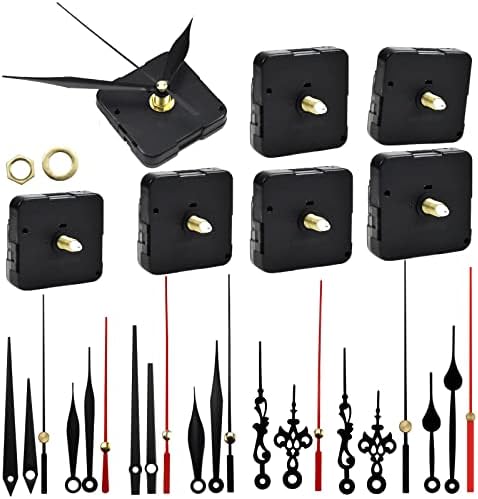 Mecanisme Horloge Murale, Mecanisme Horloge Pile, Mecanisme De Pendule A Pile 16mm, Mécanisme Horloge Murale Silencieux Avec Aiguilles Noir Pour DIY, Réparation Et Fabrication D'Horloge