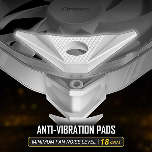 Antec Rgb Fans, Pc Fans, 5V-3Pin Addressable Rgb Fans, 120Mm Fan With Controller, Motherboard Sync With 5V-3Pin, Fusion Series White 5 Packs #TOP5