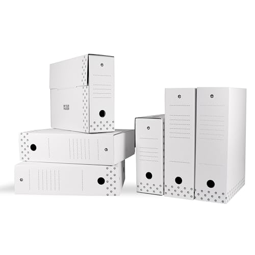 Be Your Packer 20 Cajas Archivo Definitivo A4 de Cartón Blanco Pl...