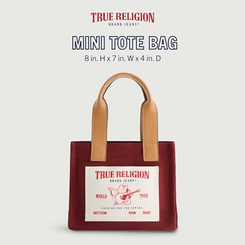 Image of True Religion Tote Bag, Women's Mini Travel Shoulder Bag with Adjustable Strap