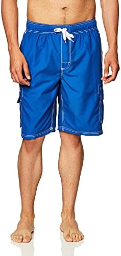 Kanu Surf Men's Barracuda Swim Trunks (Regular & Extended Sizes), Royal, X-Large