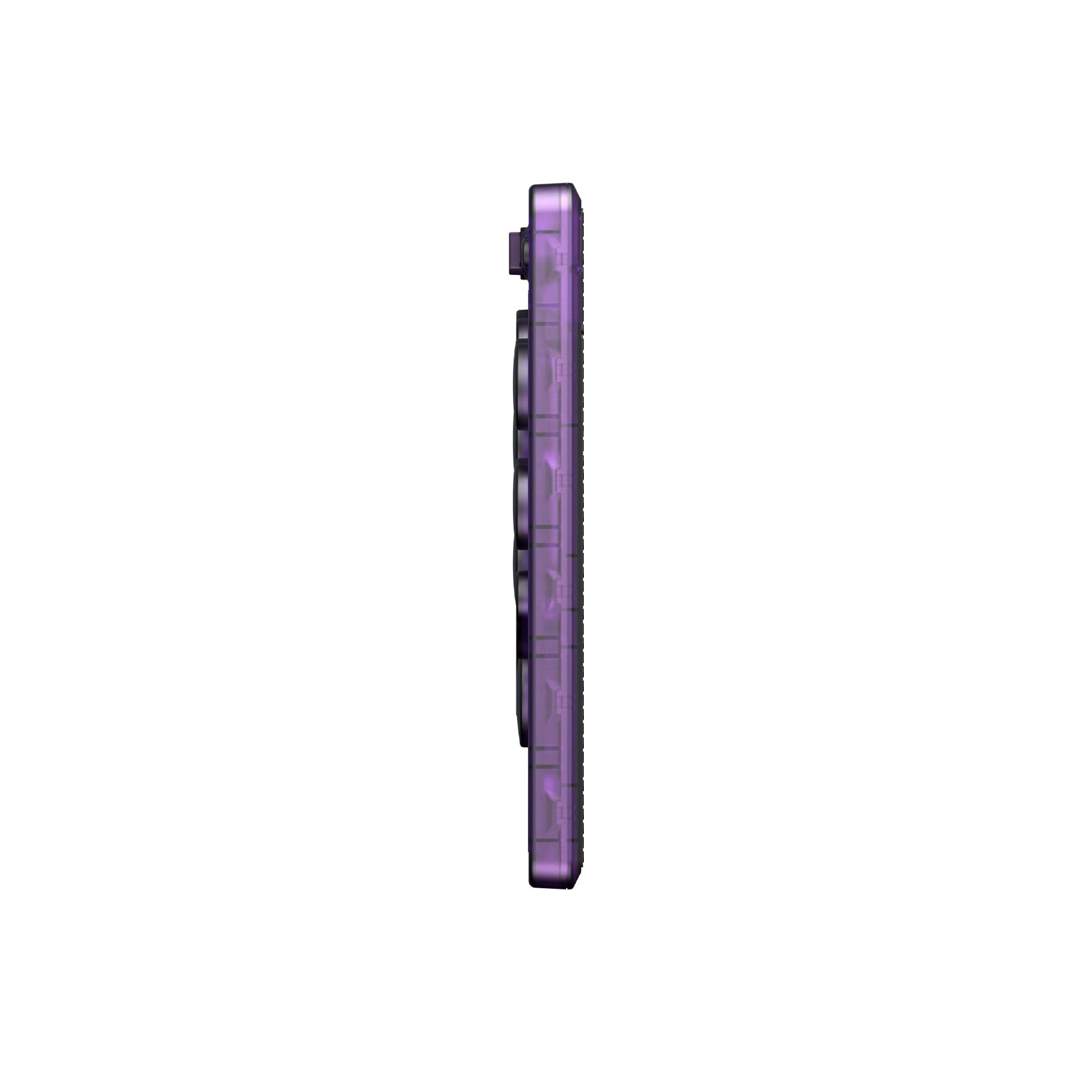 8BitDo All-Button Arcade Controller for Switch & Windows – 3 Connection Modes, Low-profile Linear Switches, 4 Programmable Buttons, Hot-swappable PCB - Transparent Purple Signature Edition