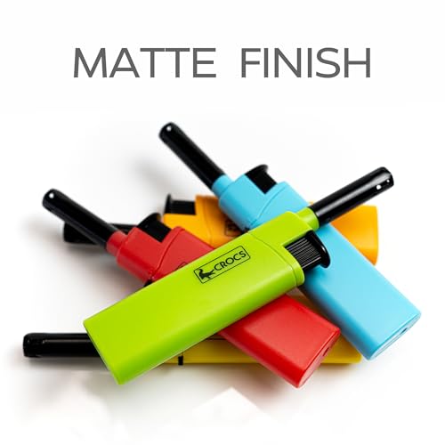 Crocs Candle Lighters - Easy Reach, Refillable, Long BBQ Lighters for Outdoor Use - Butane Refillable - 5 Pack