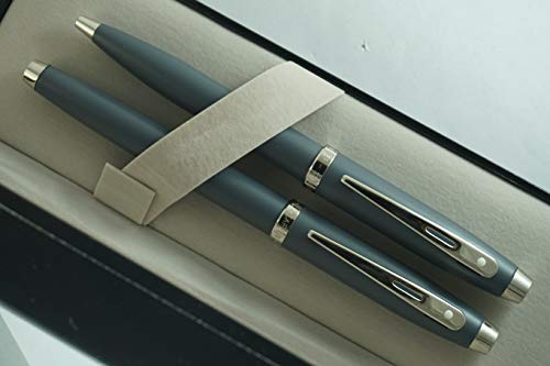 Stylos plume Sheaffer Signature et stylos bille gris mat pour écriture fluide, lot de 100
