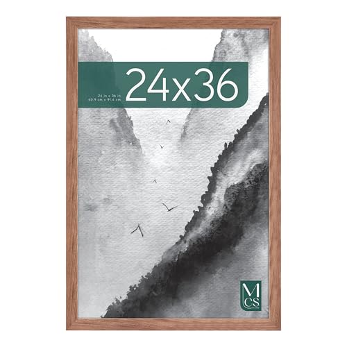 MCS Museum Poster Frame 24x36 Medium Oak, Vertical & Horizontal Wall Hanging Large Picture Frame for Photos, Posters & Art Prints (1-Pack) by MCS - Used condition - US$37.40