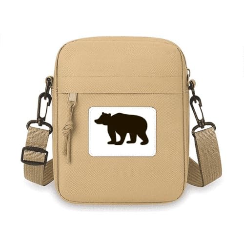 Sac à bandoulière pour téléphone portable ours noir petit sac femme