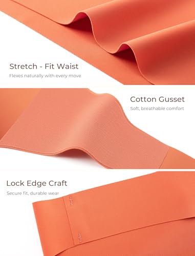 voenxe Seamless Thongs for Women,No Show Ladies Underwear,Invisible Comfortable Panties,Low Rise Gym Workout Undies,5 Pack3