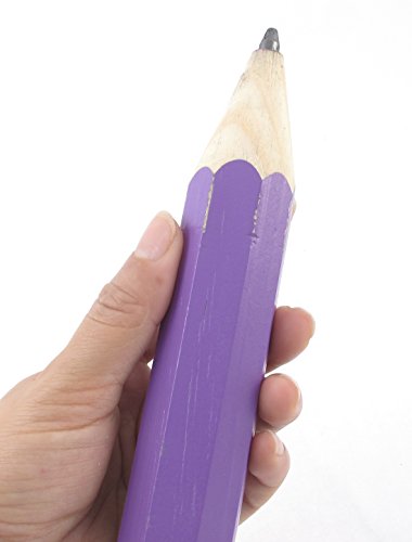 Lápiz gigante de madera con borrador rojo 33 cm miniatura 4