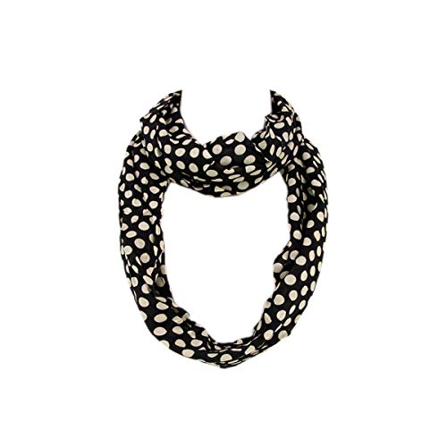 Premium Viscose Polka Dot Infinity Loop Fashion Scarf - Diff Colors Avail