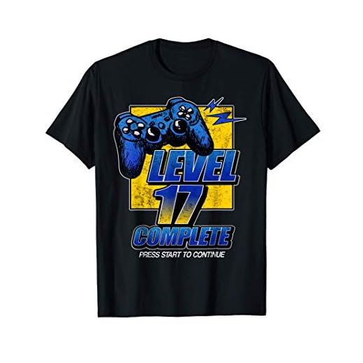 Regalo de un videojuego completo de nivel 17 de cumpleaños Camiseta