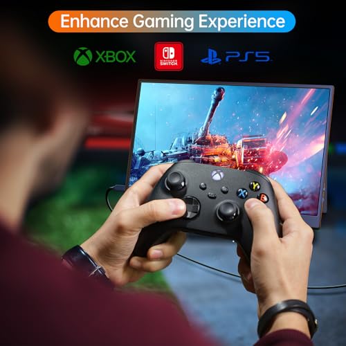 Image of VILVA OLED Portable Monitor for Laptop - 13.3 1080P FHD Display USB-C HDMI Laptop Monitor with Cover and Speakers External /PC /Mac /Phone /Xbox Switch /PS4