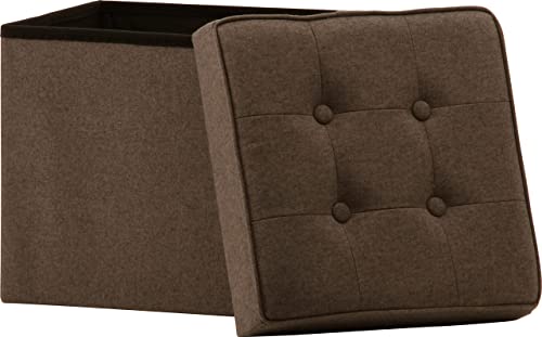 不二貿易 収納スツール 折りたたみ 幅38×奥行38×高さ40cm ブラウン オットマン 収納ボックス 耐荷重80kg ファブリック ディノ 85853 不二貿易 収納スツール 折りたたみ 幅38×奥行38×高さ40cm ブラウン オットマン 収納ボックス 耐荷重80kg ファブリック ディノ 85853