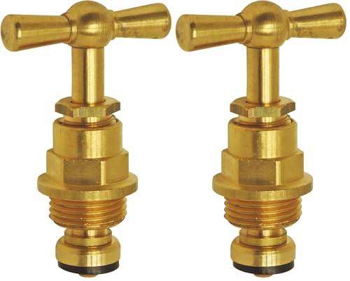 Tête à potence à clapet M20/27 - Laiton brossé (Lot de 2)