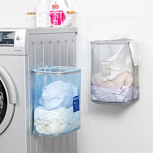 Aculip Clothes Hampers For Laundry Laundry Basket, Wall Mounted Dirty Laundry Basket. Foldable Storage Basket. Household Storage Box Bathroom Room Clothing Sorting Tool (Color : Blue) #TOP5