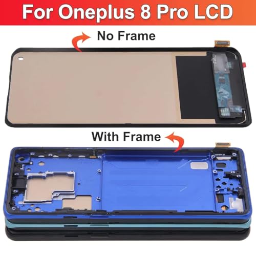Écran LCD pour OnePlus 8 Pro Noir avec Châssis Assemblé YOOOKOOO - 3