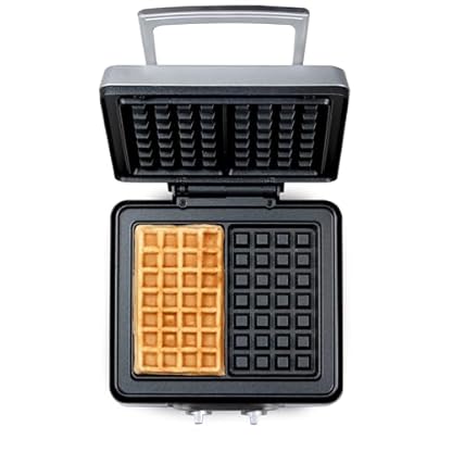 DOMO DO9149W Waffeleisen mit Timer - rechteckige belgische Waffeln 4x7 cm - silber – Bild 4
