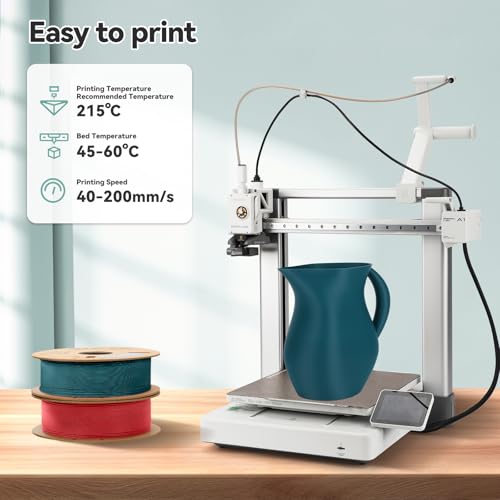 Image of 3DHoJor Matte PLA Filament 1.75mm, Upgrade 1kg*2 Bundle Cardboard Spool PLA Filament 1.75 PLA 3D Printing Filament, Print with Most 3D Printers Using 3D Filament-Fire Engine red+Morandi Green