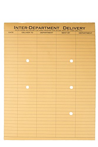 Quality Park Inter-Department Envelopes, String-and-Button, Brown Kraft, 10 x 13, (QUA63650)