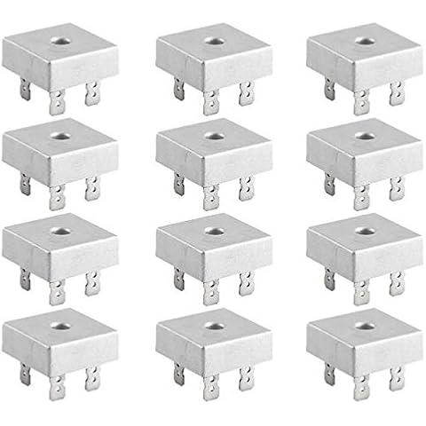 Youmile 12 Stück Brückengleichrichterdiode KBPC5010 50A 1000V Elektronische Siliziumdioden Metallgehäuse für CNC/Industrie Cover