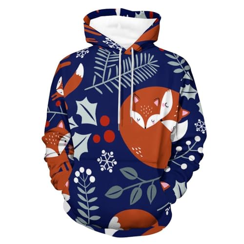 Pull pour homme femme S renard roux contre le froid de saison