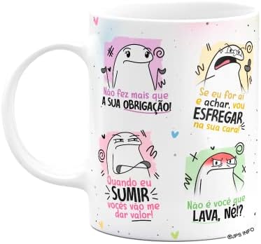 Caneca Flork Mães - Falas de mãe! - Branca, 325ml
