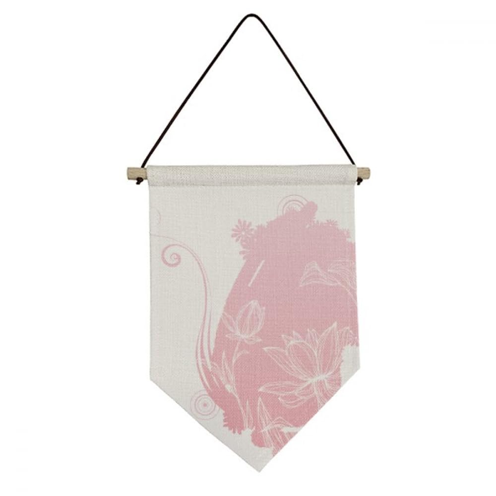Drapeau en toile à suspendre avec fleur de lotus pour habiller un mur vide sans percer