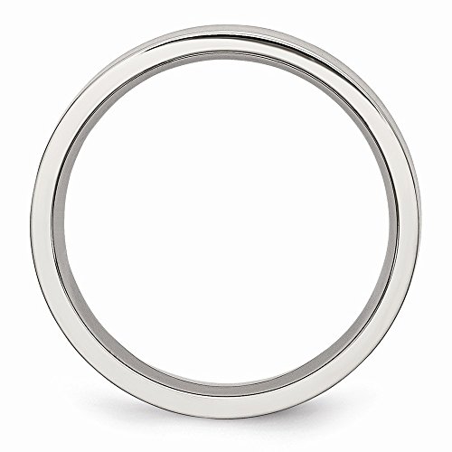 Solid Stainless Steel Flat 5mm Matte Brushed Finish Plain Classic Wedding Band Ring2