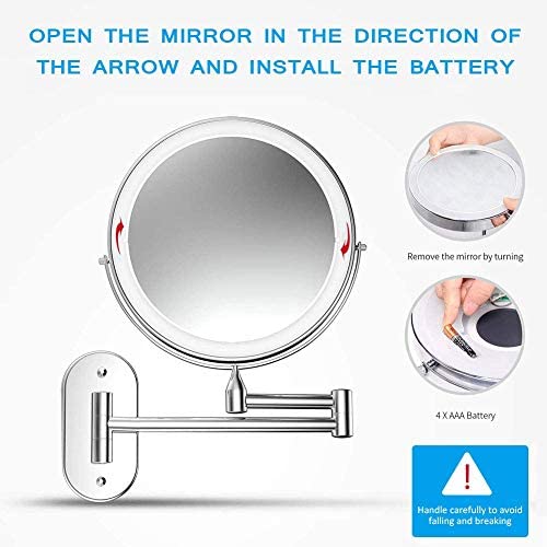 Miroir de maquillage extensible à LED pour corriger les défauts d'éclairage - 2