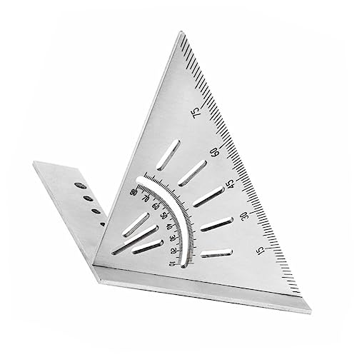 1Pc Stainless Steel Woodworking Measuring Tool Ruler with Angles for Accurate Marking and Measurement for Carpentry and Home Projects