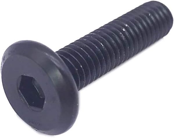Wkooa Black Furniture Screws Connector Bolts Flat Head Hex Socket - M8x40 Pack of 50