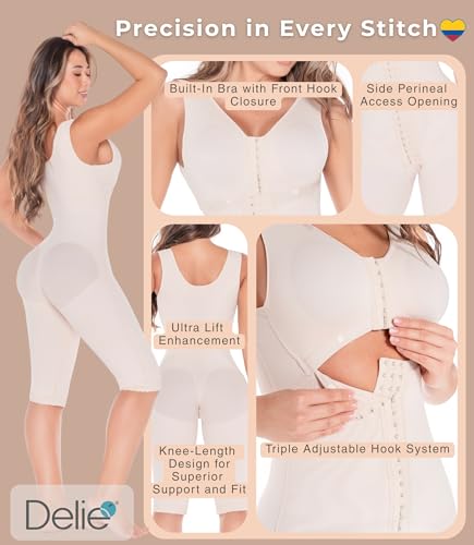 Image of FAJAS DISENOS D'PRADA DELIE Shapewear Tummy Control High Compression Faja Colombiana Girdle for Women Abdomen Control