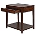 Casual Home Notre Dame Nightstand with USB Ports-Warm Brown 18.75 in x 24 in x 26 in (D x W x H)