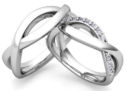 Peora Silver Plated Crystal Infinity Adjustable Couple Rings For Lovers Propose Wedding Engagement Gift Sets Valentine Jewellery for Men and Women Girlfriends Boyfriends