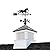 26" Square Manchester Vinyl Cupola with Black Aluminum roof and Black Aluminum Horse Weathervane by Good Directions